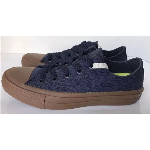 New Converse All Star Lunarlon Kid Boy Shoes Sz 4 Navy Blue Canvas - Picture 4 of 7
